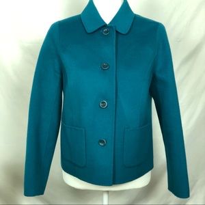 Teal Talbots Wool Blend Blazer Jacket Size 4